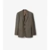 Sharkskin Wool Tailored Jacket