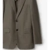 Sharkskin Wool Tailored Jacket