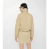 Shearling Collar Gabardine Jacket