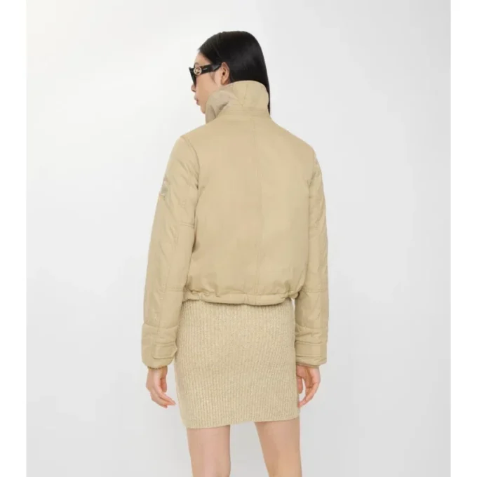 Shearling Collar Gabardine Jacket
