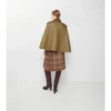 Shearling Collar Quilted Cotton Heath Cape