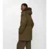 Shearling Trim Gabardine Parka