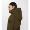Shearling Trim Gabardine Parka