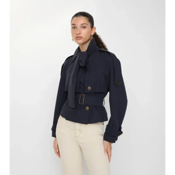Short Canvas Trerose Trench Coat