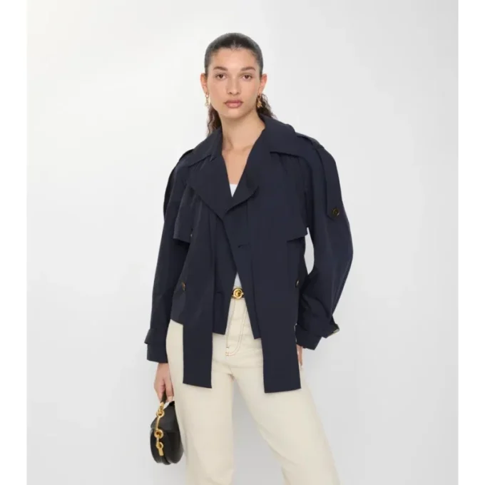 Short Canvas Trerose Trench Coat
