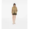 Short Checker-Tape Nylon Parka