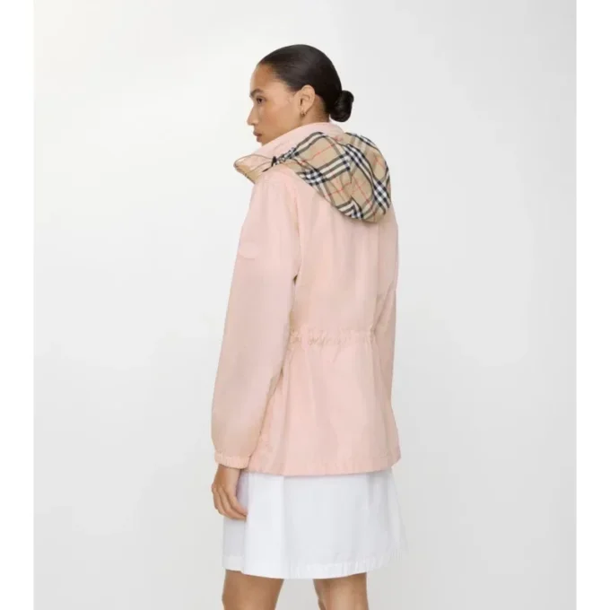 Short Checker-Tape Nylon Parka