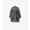 Short Coated Denim Trench Coat