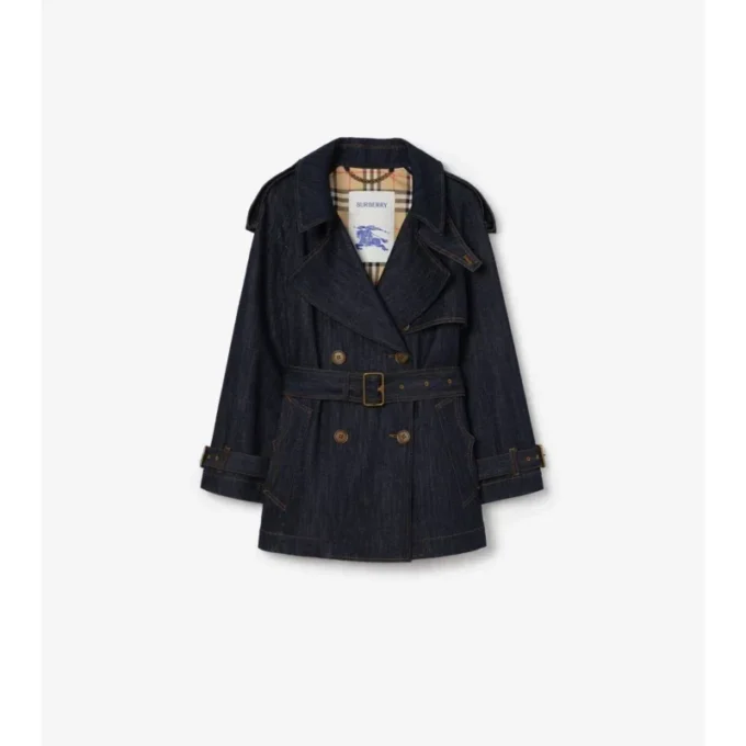 Short Denim Fitzrovia Trench Coat