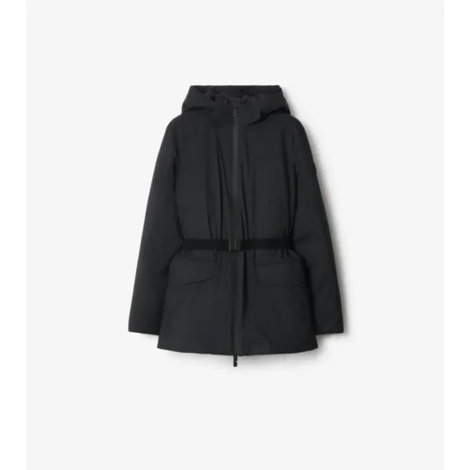 Short Hooded Nylon Coat