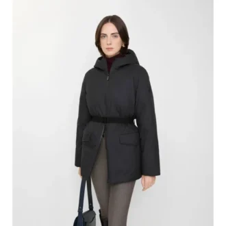 Short Hooded Nylon Coat