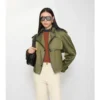 Short Nylon Blend Trench Coat