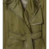 Short Nylon Blend Trench Coat