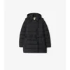 Short Nylon Hooded Puffer Coat