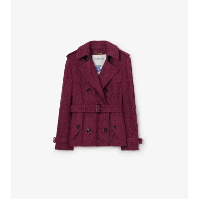 Short Paisley Lace Foxfield Trench Coat