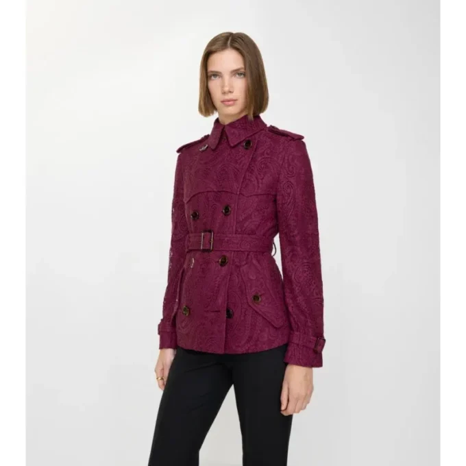 Short Paisley Lace Foxfield Trench Coat
