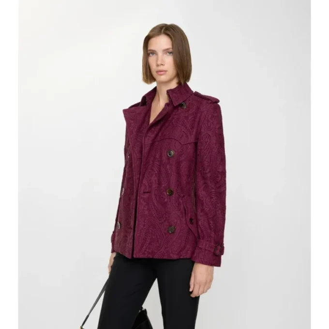 Short Paisley Lace Foxfield Trench Coat