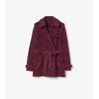 Short Paisley Suede Foxfield Trench Coat