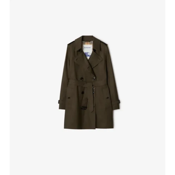 Short Tropical Gabardine Kensington Trench Coat