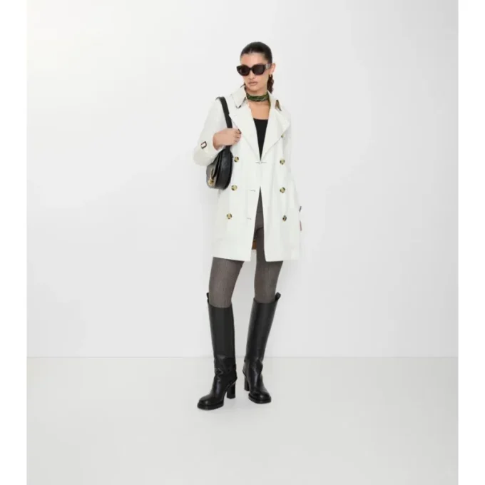 Short Tropical Gabardine Kensington Trench Coat