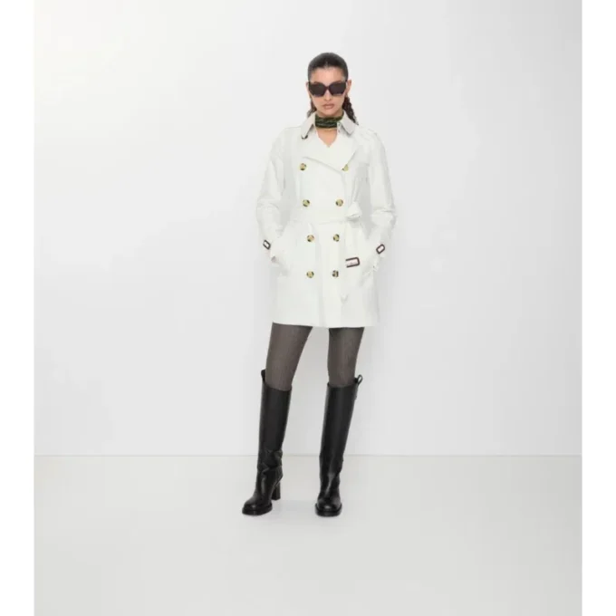Short Tropical Gabardine Kensington Trench Coat