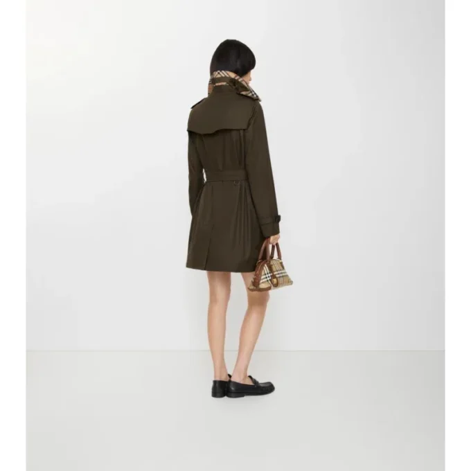 Short Tropical Gabardine Kensington Trench Coat