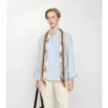 Skinny Check Knight Stamp Silk Scarf