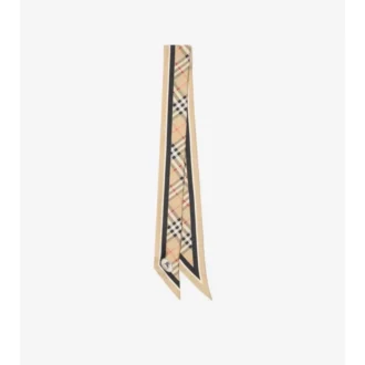 Skinny Check Silk Scarf