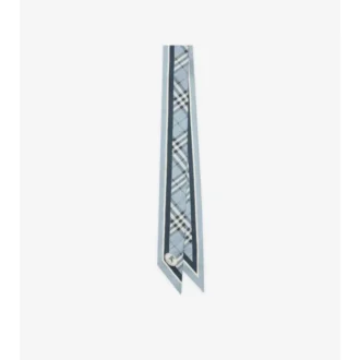 Skinny Check Silk Scarf