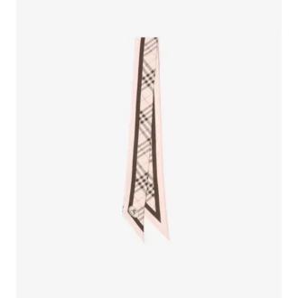 Skinny Check Silk Scarf