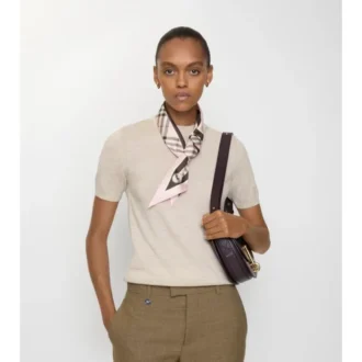 Skinny Check Silk Scarf