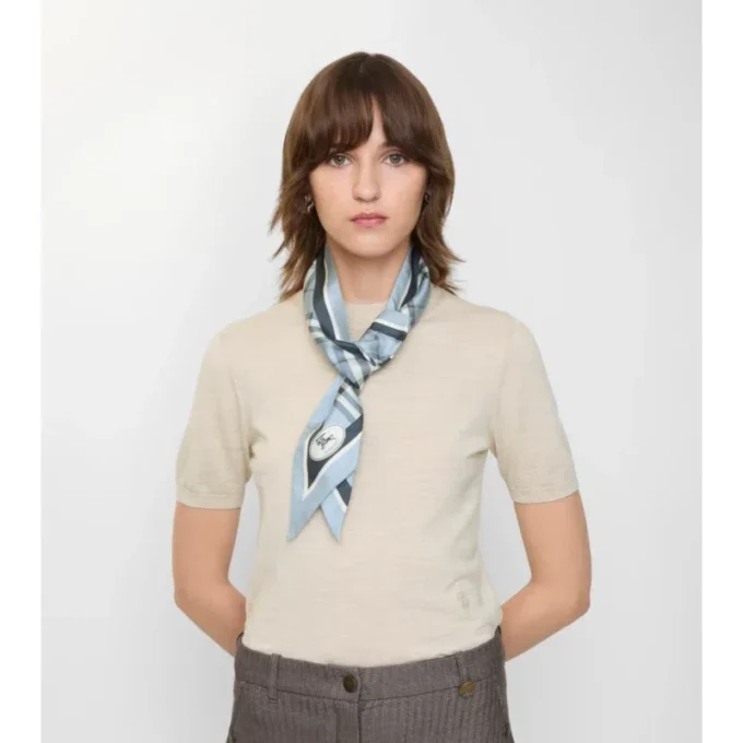 Skinny Check Silk Scarf