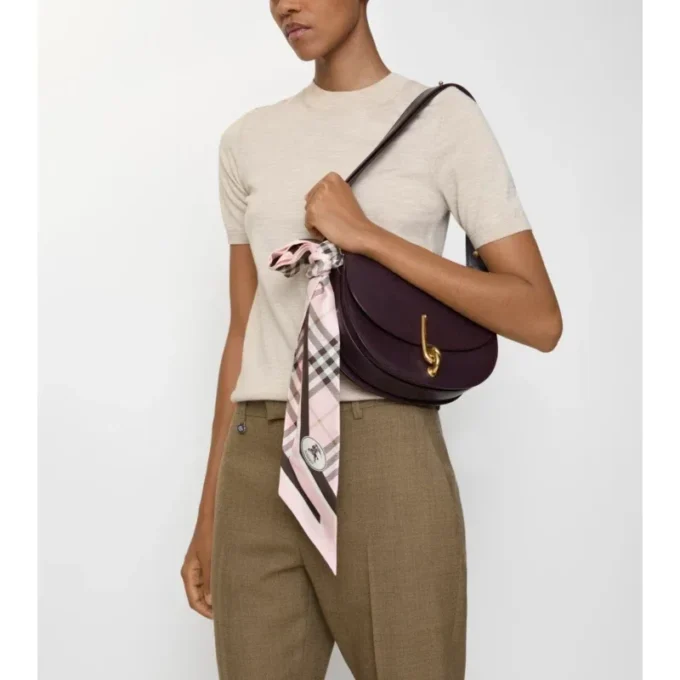 Skinny Check Silk Scarf