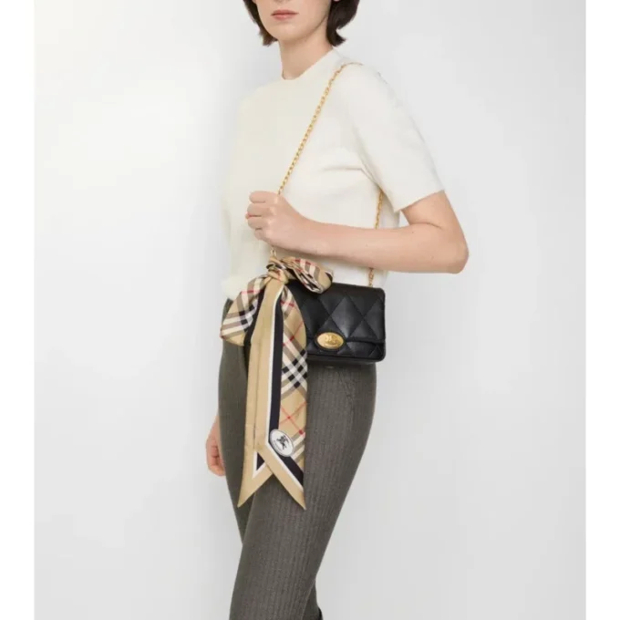 Skinny Check Silk Scarf