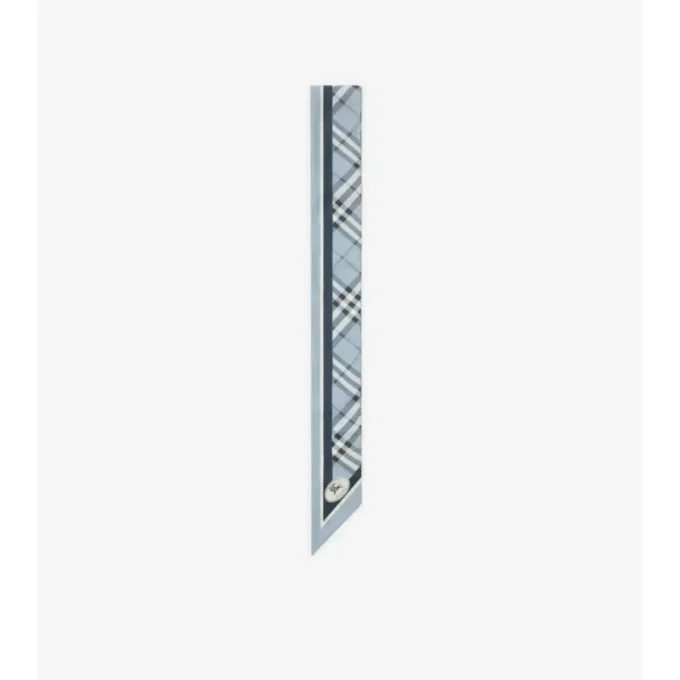 Skinny Check Silk Scarf