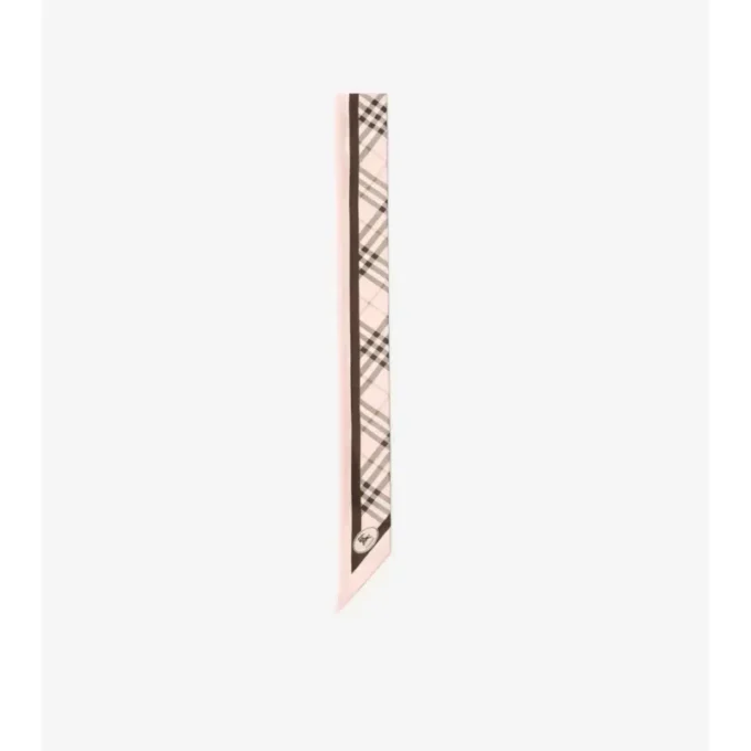Skinny Check Silk Scarf