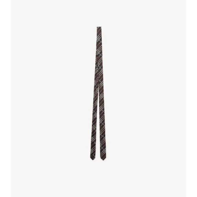 Skinny Check Silk Tie
