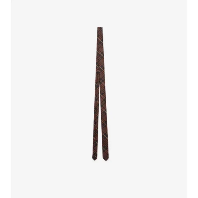 Skinny Check Silk Tie