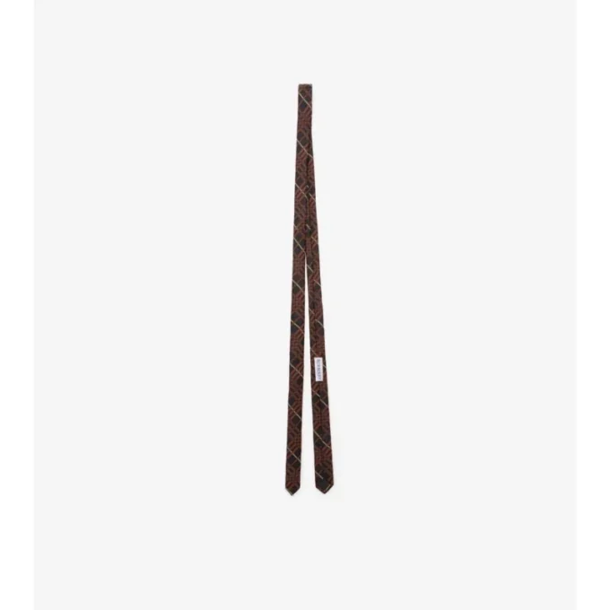 Skinny Check Silk Tie