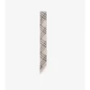 Skinny Contrast Check Silk Scarf