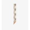 Skinny Contrast Check Silk Scarf
