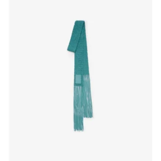 Skinny Crochet Leather Scarf