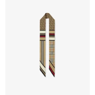 Skinny Montage Silk Scarf