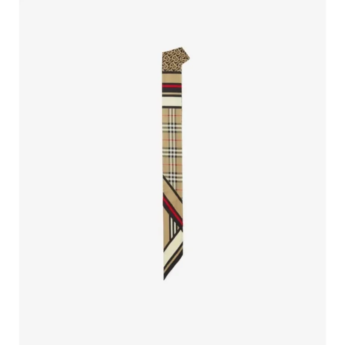 Skinny Montage Silk Scarf