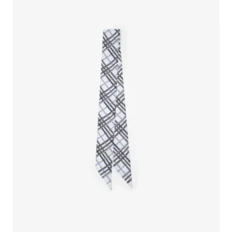 Skinny Reversible Etched Knight Silk Scarf