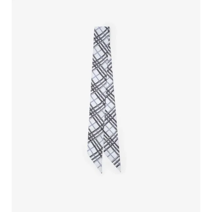 Skinny Reversible Etched Knight Silk Scarf