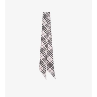 Skinny Reversible Etched Knight Silk Scarf