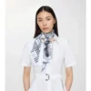 Skinny Reversible Etched Knight Silk Scarf