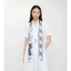 Skinny Reversible Etched Knight Silk Scarf