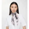 Skinny Reversible Etched Knight Silk Scarf